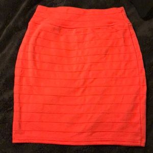 Peachy orange skirt.